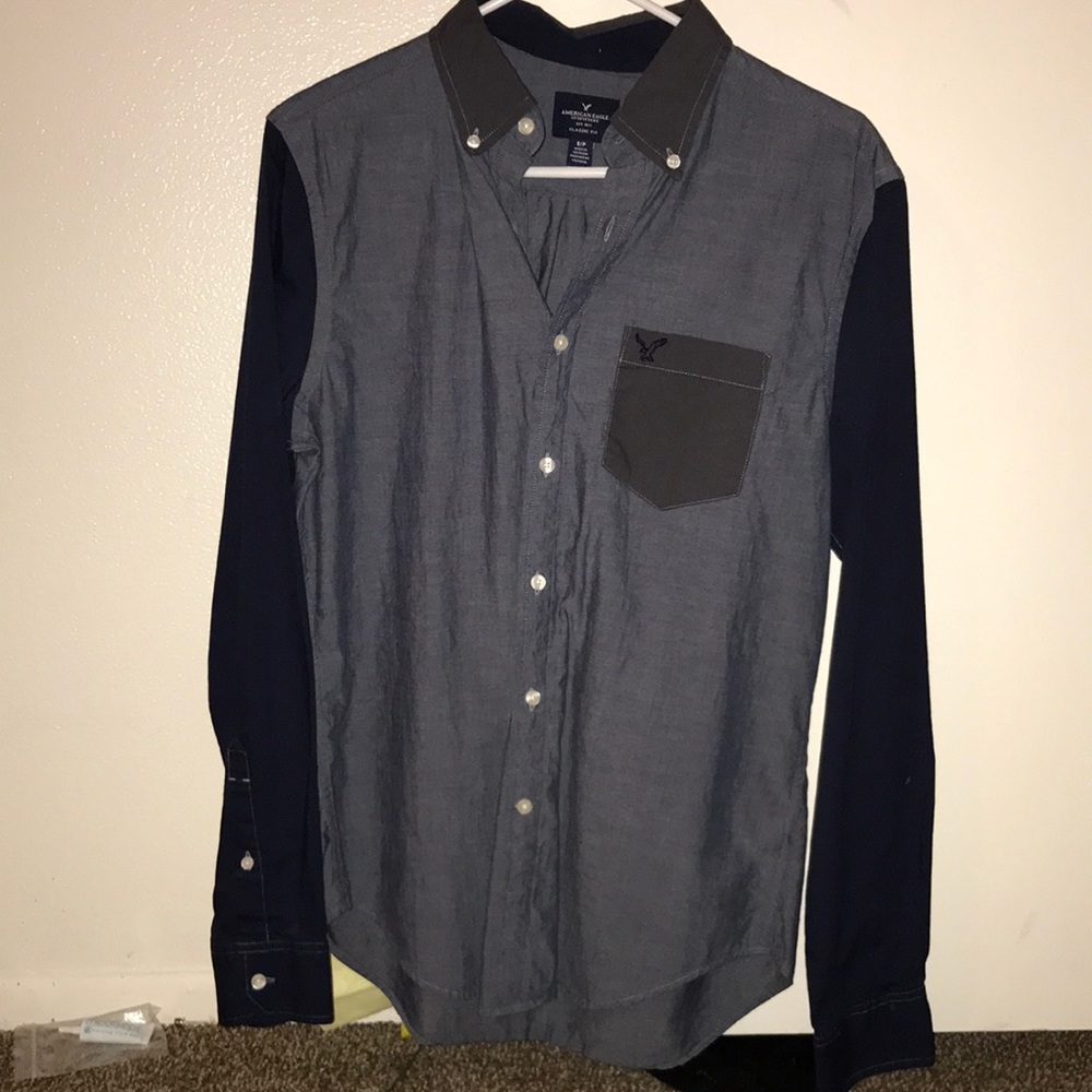 Navy Blue Button Down Shirt